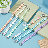 6Pcs 6 Colors Plastic Cable Chain Bag Strap FIND-WR0002-37-2