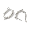 Arrow Brass Micro Pave Cubic Zirconia Earring Findings KK-D226-06P-2