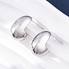 Oval Brass Stud Earrings EJEW-Q015-20B-P-1
