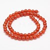 Faceted Natural Agate Beads Strands G-F447-8mm-C13-2