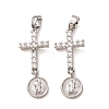 Religion Brass Pave Clear Cubic Zirconia Pendants CU-CBA40F6-01P-1