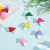 12Pcs 6 Colors Plastic Pendants KY-LP0001-34-1