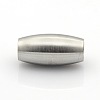 Tarnish Resistant 304 Stainless Steel Matte Surface Magnetic Clasps with Glue-in Ends LS-STAS-O042-C-12-2