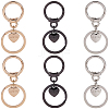 6Pcs 3 Colors Alloy Keychain Clasps FIND-SC0014-43-1