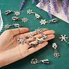 18Pcs 9 Styles Alloy Replacement Zipper Head with Snowflake Tibetan Style Alloy Pendants PALLOY-TAC0158-7
