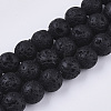 Spray Painted Natural Lava Rock Beads Strands LS-G-N0324-B-01-1