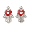 Platinum Plated Alloy Enamel Pendants ENAM-K069-35P-2