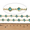 Brass Glass Rhombus Link Chains CHC-R001-05G-05-3