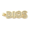 Brass Micro Pave Cubic Zirconia Pendants KK-P294-33G-1