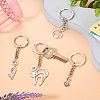 201 Stainless Steel Cat Keychains KEYC-TAC00008-6