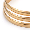 Fashion PVD Vacuum Plating 201 Stainless Steel Bangle Sets BJEW-L664-024C-G-1-2
