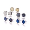 Brass Stud Earrings EJEW-J098-BP-1