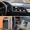 HOBBIESAY 6Pcs 3 Styles Heart Plastic with Rhinestone Car Air Vent Clip FIND-HY0002-81-6