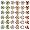 120Pcs 6 Colors Alloy Rhinestone Snap Buttons DIY-CY0002-30-7