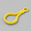 Opaque Solid Color Bulb Shaped Plastic Push Gate Snap Keychain Clasp Findings KY-R006-14-2