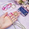 8 Strands Transparent Gradient Color Glass Bead Strands GLAA-SC0002-02C-3