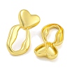 Rack Plating Heart Brass Stud Earrings EJEW-I313-02G-2