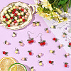 120Pcs 3 Colors Acrylic Pendants OACR-SC0002-58-5