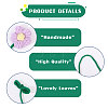 7Pcs 7 Colors Polyester Crochet Flower Bookmarks AJEW-CA0004-54-4