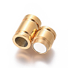 304 Stainless Steel Magnetic Clasps with Glue-in Ends STAS-G203-09G-2