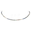 2MM Natural & Synthetic Mixed Gemstone Gradient Color Faceted Round Beaded Necklaces for Women NJEW-JN05865-03-2