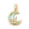 Rack Plating Brass Resin Pendants KK-S407-03G-B-1