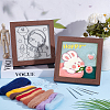 2 Sets 2 Style Rabbit Bear Photo Frame Needle Felting Kits for Beginners DIY-OC0012-16-5