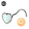 G23 Titanium & Imitation Opal Fishtail Nose Rings WG62851-05-1