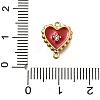 304 Stainless Steel Enamel Heart Connector Charms STAS-Q337-02G-4