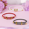 3Pcs 3 Colors Leather Braided Cord Bracelets BJEW-GO0001-19-3