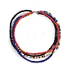 Bohemian Glass Seed Beaded Multi-strand Necklaces for Women NJEW-JN05354-01-2
