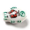 Handmade Printed Porcelain Beads PORC-F005-03-2