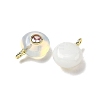 Synthetic Opalite Flat Round Pendants G-H318-01G-A-07-2