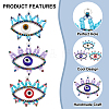 6Pcs 3 Colors Glass Seed Beaded Pendants PALLOY-GO00026-5