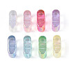 UV Plating Transparent Acrylic European Beads OACR-M027-02I-2