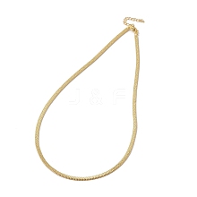 Brass Flat Snake Chain Necklace NJEW-R260-01G