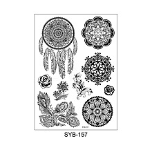 Mandala Pattern Vintage Removable Temporary Water Proof Tattoos Paper Stickers MAND-PW0001-15A