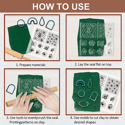 Silicone Clay Texture Mat AJEW-WH0447-042-1