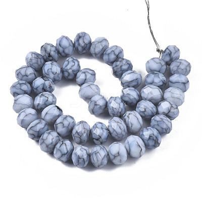 Opaque Baking Paint Glass Beads Strands EGLA-N006-009B-A10-1