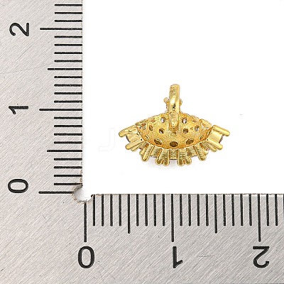 Rack Plating Brass Micro Pave Clear Cubic Zirconia Peg Bails KK-F876-24G-02-1