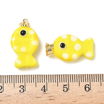 Handmade Lampwork Pendants LAMP-G168-04G-1