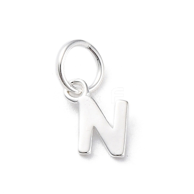 925 Sterling Silver Letter Charms STER-C012-01S-N-1