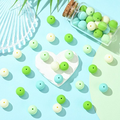 Rubberized Style Opaque Acrylic Beads MACR-CJC0009-02C-1