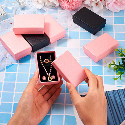 Rectangle Cardboard Paper Jewelry Box LS-CON-TAC0015-01A-1