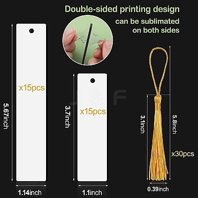 DIY Sublimation Blank MDF Wood Bookmarks OFST-PW0006-13-1