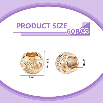 60Pcs Eco-Friendly Brass Beads KK-DC0005-08-1