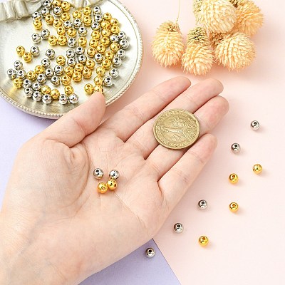100Pcs 2 Colors CCB Plastic Beads CCB-CJ0001-08-1