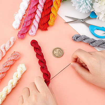 10 Bundles 10 Colors Nylon Braided Cord NWIR-PH0002-06B-01-1