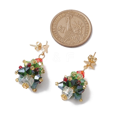 Glass Dangle Earrings EJEW-JE05961-1