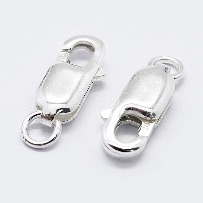 925 Sterling Silver Lobster Claw Clasps STER-K167-075A-S-1